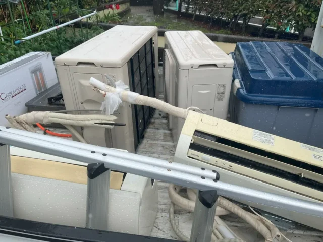 鹿児島市桜ケ丘でエアコン2台とガスコンロ1台を無料回収しました｜市営住宅での回収作業実績