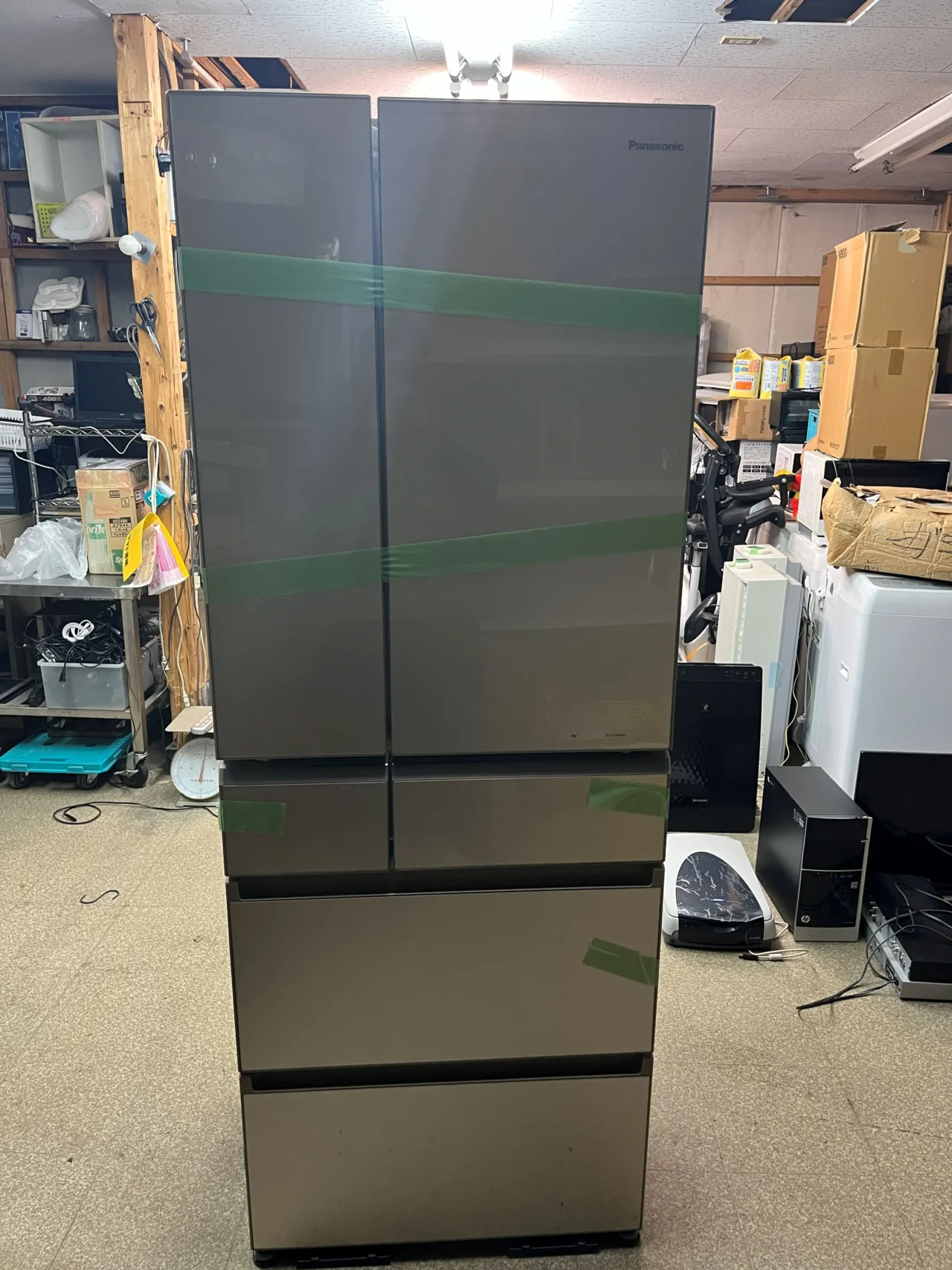 鹿児島市武岡マンション9階で6ドア冷蔵庫とドラム式洗濯機を無料回収しました｜引っ越しに伴う大型家電の回収事例