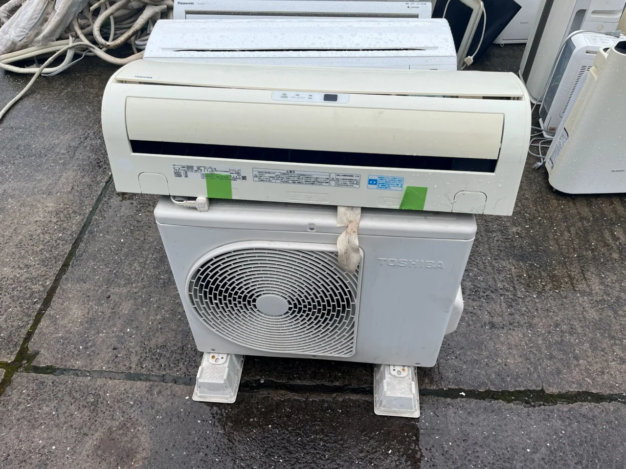 鹿児島市伊敷のアパート4階でエアコン・冷蔵庫・ガスコンロをまとめて回収しました｜引っ越しに伴う家電処分事例