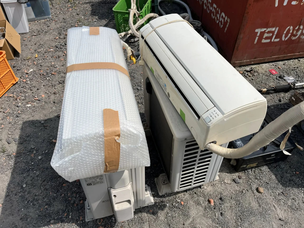 鹿児島市皇徳寺でエアコン2台を無料回収しました｜故障エアコンの取り外しと倉庫に眠っていた1台もまとめて処分