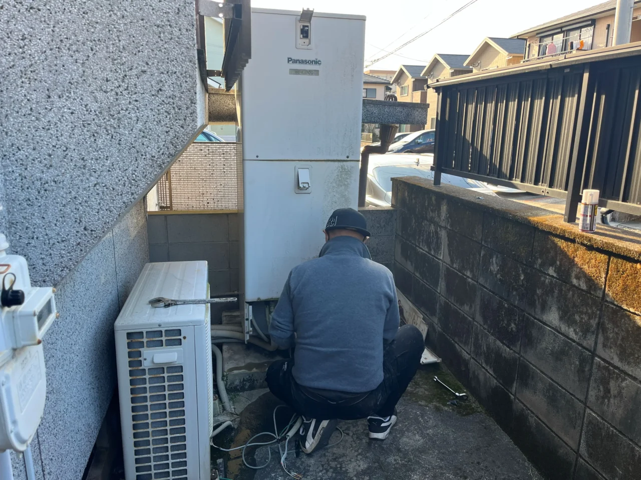 鹿児島市桜ケ丘でエコキュートを無料回収しました｜実家解体に伴う取り外し〜回収まで対応