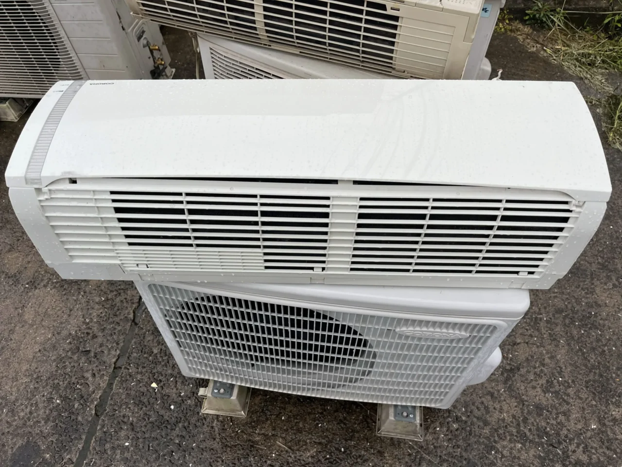 【日置市伊集院町】アパート2階のエアコン1台を無料回収|ガスコンロ・冷蔵庫もまとめて回収